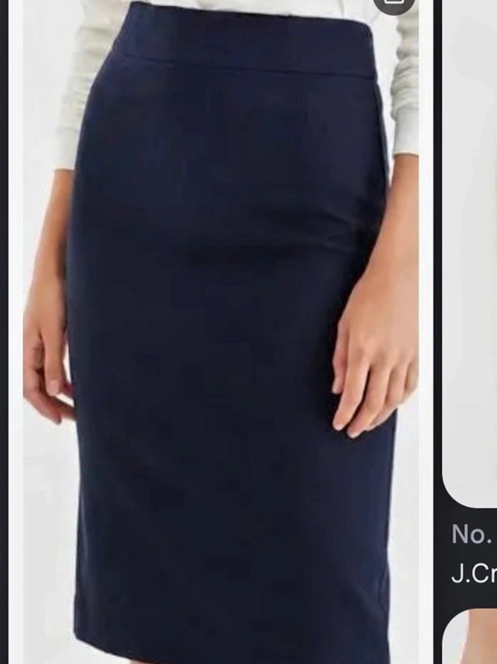 J.Crew No. 2 Pencil Skirt Women's Pencil Skirt in Navy Size 0 NWT